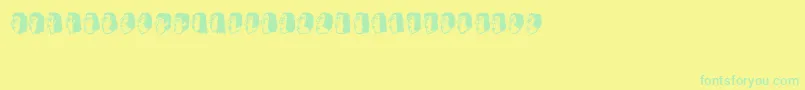 Senhoras Font – Green Fonts on Yellow Background