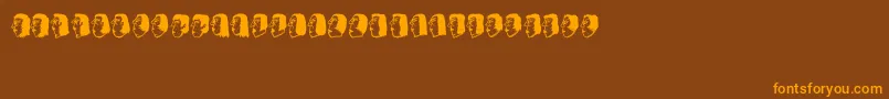 Senhoras Font – Orange Fonts on Brown Background