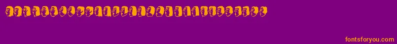 Senhoras Font – Orange Fonts on Purple Background