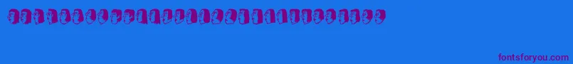 Senhoras Font – Purple Fonts on Blue Background