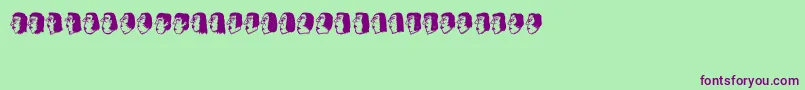 Senhoras Font – Purple Fonts on Green Background