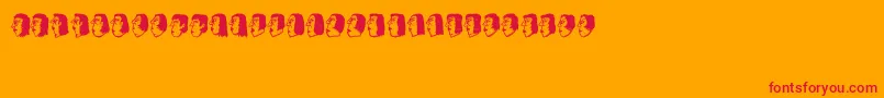 Senhoras Font – Red Fonts on Orange Background