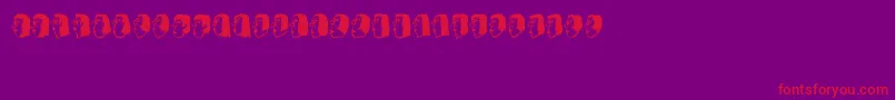 Senhoras Font – Red Fonts on Purple Background