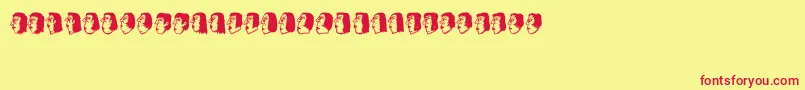Senhoras Font – Red Fonts on Yellow Background