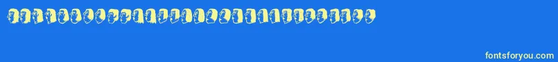 Senhoras Font – Yellow Fonts on Blue Background