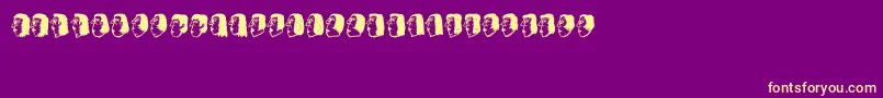 Senhoras Font – Yellow Fonts on Purple Background