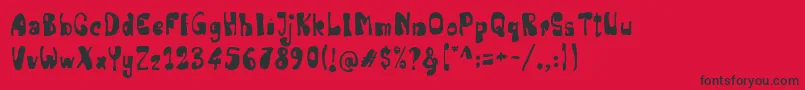 Senior Artist Font – Black Fonts on Red Background