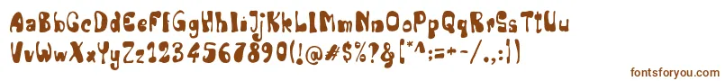 Шрифт Senior Artist – коричневые шрифты на белом фоне