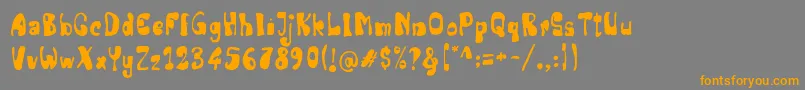 Senior Artist Font – Orange Fonts on Gray Background