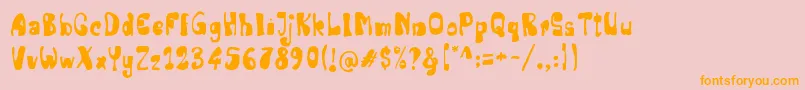 Senior Artist Font – Orange Fonts on Pink Background