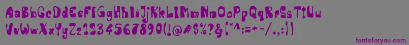 フォントSenior Artist – 紫色のフォント、灰色の背景