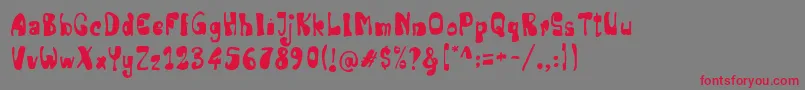 Senior Artist Font – Red Fonts on Gray Background