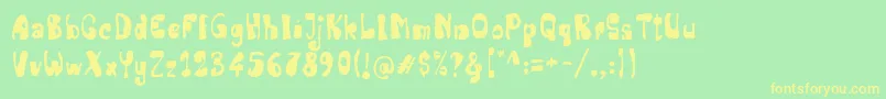 Senior Artist Font – Yellow Fonts on Green Background