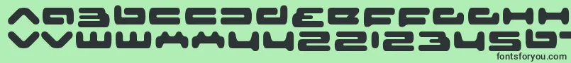 senior service Font – Black Fonts on Green Background