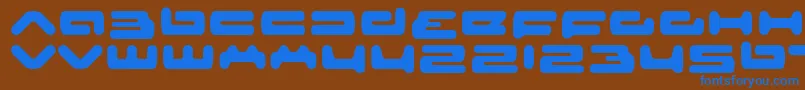 senior service Font – Blue Fonts on Brown Background