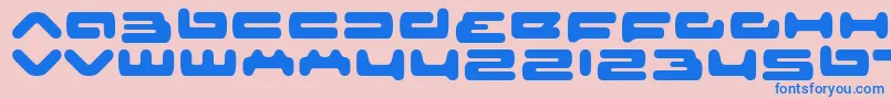 senior service Font – Blue Fonts on Pink Background
