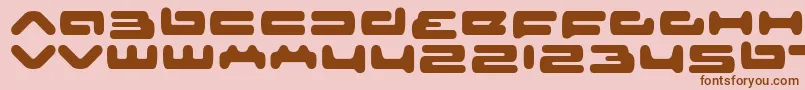 senior service Font – Brown Fonts on Pink Background