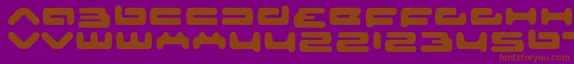 senior service-fontti – ruskeat fontit violetilla taustalla