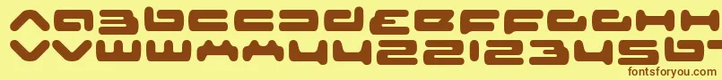 senior service Font – Brown Fonts on Yellow Background