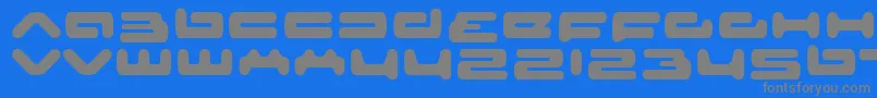 フォントsenior service – 青い背景に灰色の文字