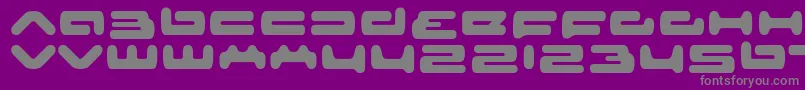 senior service-Schriftart – Graue Schriften auf violettem Hintergrund