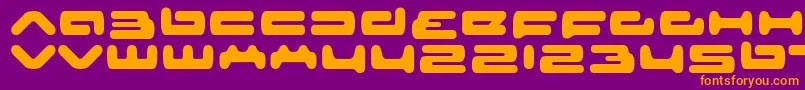 senior service Font – Orange Fonts on Purple Background