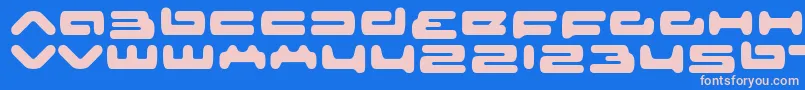 senior service Font – Pink Fonts on Blue Background