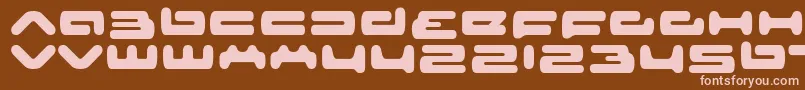 senior service Font – Pink Fonts on Brown Background