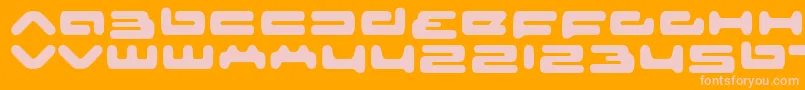 フォントsenior service – オレンジの背景にピンクのフォント