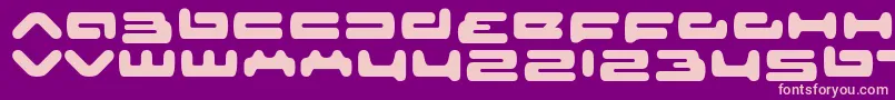 senior service-fontti – vaaleanpunaiset fontit violetilla taustalla