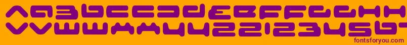 Шрифт senior service – фиолетовые шрифты на оранжевом фоне