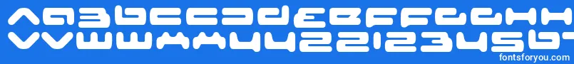 Шрифт senior service – белые шрифты на синем фоне