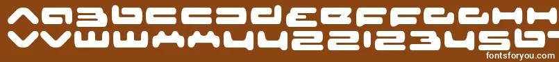 senior service Font – White Fonts on Brown Background