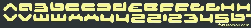 senior service Font – Yellow Fonts on Black Background