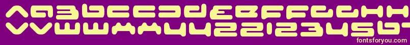 senior service Font – Yellow Fonts on Purple Background