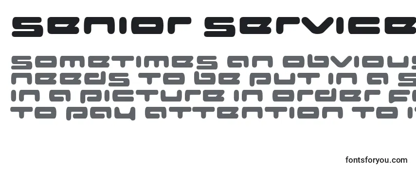 Review of the Senior service Font