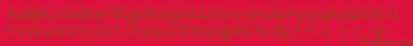 ItcUsherwoodLtMedium Font – Brown Fonts on Red Background