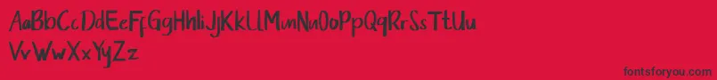 Senorita Demo Font – Black Fonts on Red Background