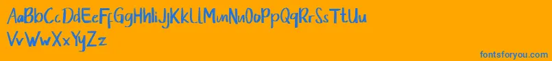 Senorita Demo Font – Blue Fonts on Orange Background