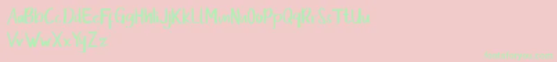 Senorita Demo Font – Green Fonts on Pink Background
