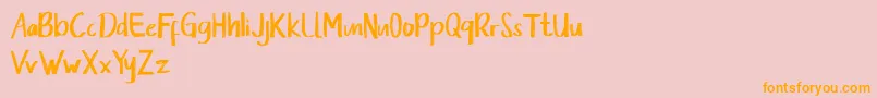 Senorita Demo Font – Orange Fonts on Pink Background