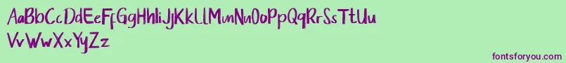 Senorita Demo Font – Purple Fonts on Green Background