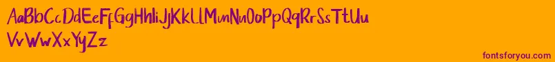 Senorita Demo Font – Purple Fonts on Orange Background