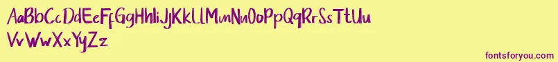 Senorita Demo Font – Purple Fonts on Yellow Background