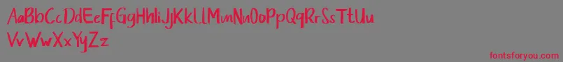 Senorita Demo-Schriftart – Rote Schriften auf grauem Hintergrund