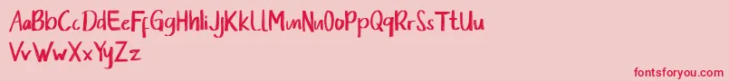 Senorita Demo-Schriftart – Rote Schriften auf rosa Hintergrund