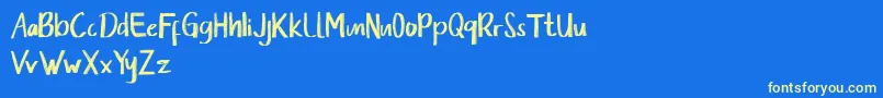 Senorita Demo Font – Yellow Fonts on Blue Background
