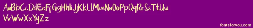 Senorita Demo Font – Yellow Fonts on Purple Background