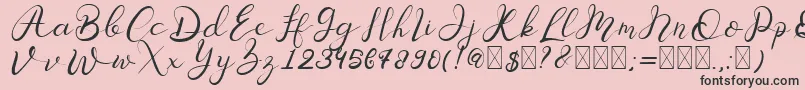 Senoritta Font – Black Fonts on Pink Background