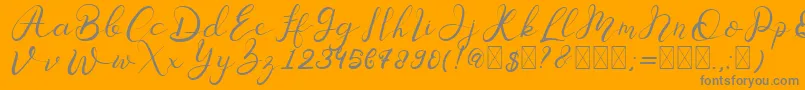 Senoritta Font – Gray Fonts on Orange Background